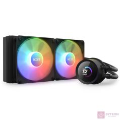 NZXT Kraken 240mm  AIO RGB LCD Liquid Cooler fekete hűtő