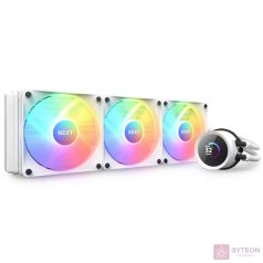 NZXT Kraken 360mm  AIO RGB LCD Liquid Cooler fehér hűtő