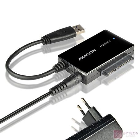 Axagon ADSA-FP3 HDD/SSD/ODD adapter [2.5",3.5",5.25",/USB3.0] - Fekete