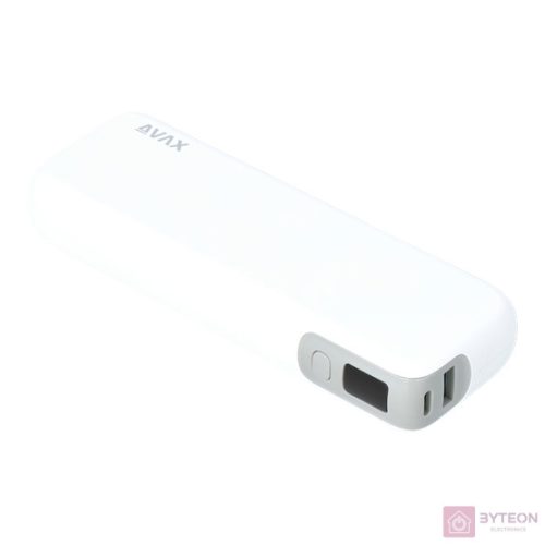 AVAX PB106W LEISURE 15000mAh Type C/PD 30W+QC 18W gyorstöltő fehér powerbank