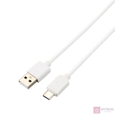 AVAX CB103W PURE 1m 2,1A USB A-Type-C fehér adat- és töltőkábel