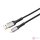 AVAX CB401G STEELY 1,5m 20W USB A-Lightning gyorstöltő sodorszálas acélszürke adat- és töltőkábel