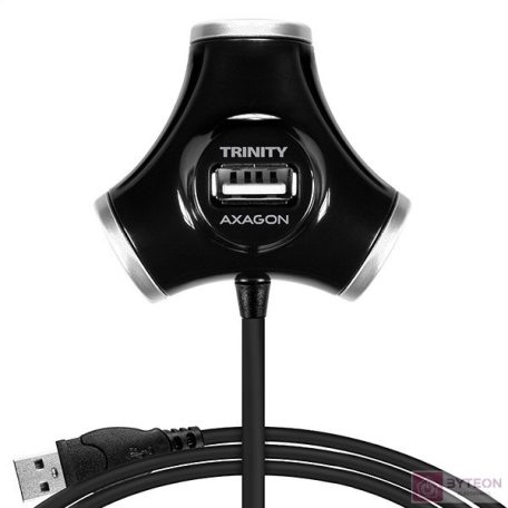 HUB Axagon HUE-X3B 4-port [USB2.0] - Fekete