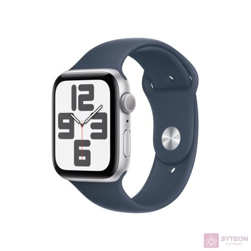 Apple Watch SE3 GPS (44mm) ezüst alumínium tok , kék sport szíj (S/M) okosóra