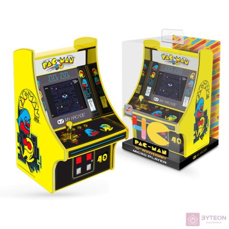 My Arcade DGUNL-3290 Pac-Man 40th Anniversary Micro Player Retro Arcade 6.75" hordozható játékkonzol