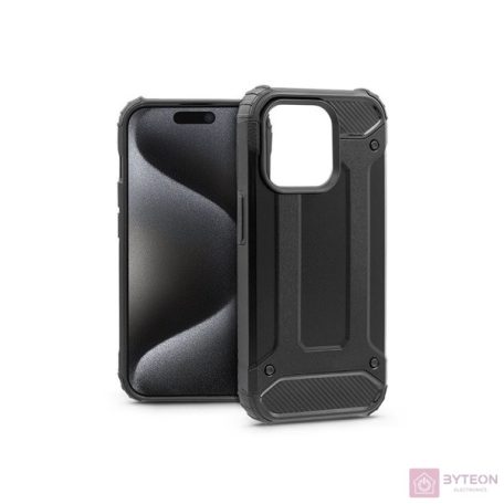 Haffner PT-6855 Apple iPhone 15 Pro Armor fekete ütésálló hátlap