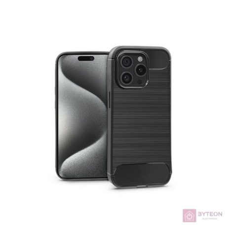 Haffner PT-6859 Apple iPhone 15 Pro Carbon fekete szilikon hátlap