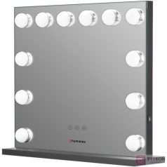 Humanas HS HM02 LED világítással fekete sminktükör