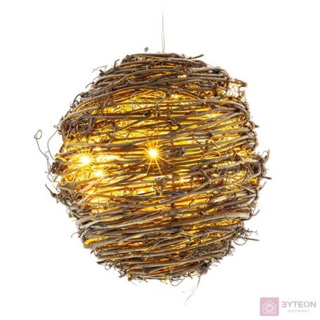 Retlux RXL 240 20 LED/30cm/3x AA/meleg fehér rattan labda karácsonyi dekoráció