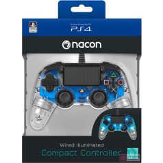   Nacon Compact PS4 átlátszó-halványkék vezetékes kontroller