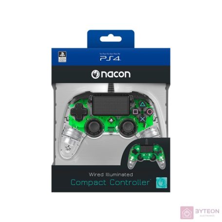 Nacon Compact PS4 átlátszó-halványzöld vezetékes kontroller