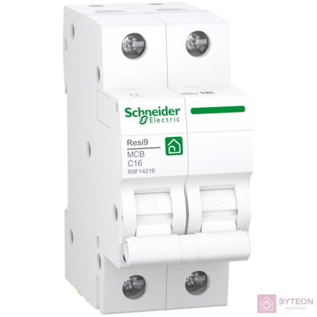 Schneider R9F14216 RESI9 2P C 16A kismegszakító