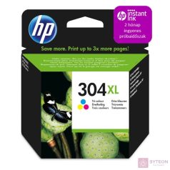 HP 304XL (N9K07AE) - 3 színű, nagy kapacitású