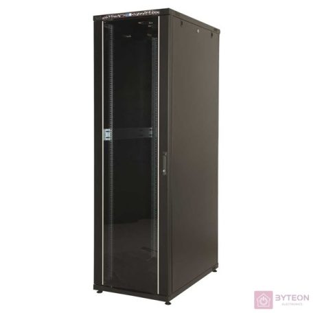 Lande LN-CK42U6060-BL CK 19" 42U 600x600 fekete álló rack szekrény