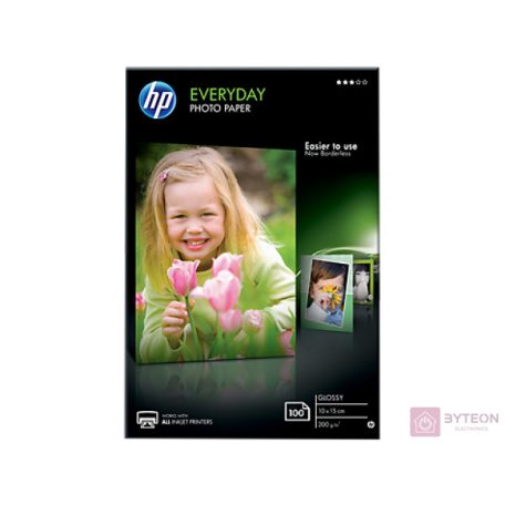 HP Fényes Fotópapír [10x15cm, 200g, fényes, 100db]