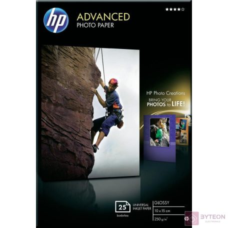 HP Fényes Fotópapír [10x15cm, 250g, fényes, 25db]