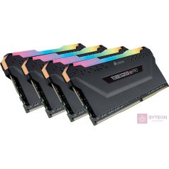   Corsair DDR4 3200 32GB Vengeance RGB Pro CL16 KIT (4x8GB) Fekete