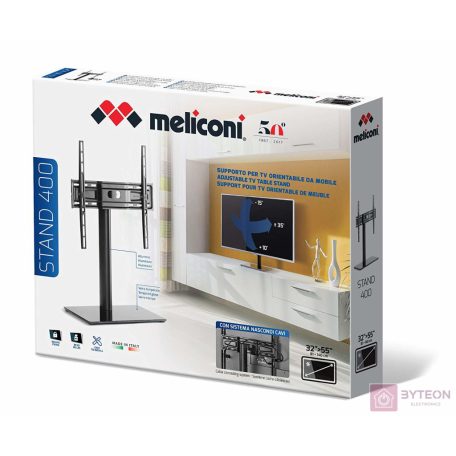 Meliconi Stand 400  32"-55" VESA 400x400 üveg talpas TV állvány