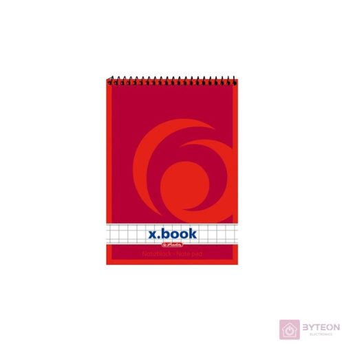 Herlitz kockás 50 lap, A7 spirálblokk