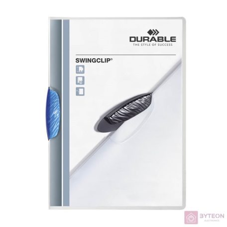 Durable Swingclip A4 30lapos kék clip-mappa