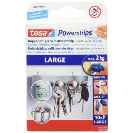Tesa Powerstrips 50x20mm 10db kétoldalas ragasztócsík