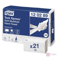   Tork Xpress 21 db-os H2 advan.fehér soft multifold kéztörlő