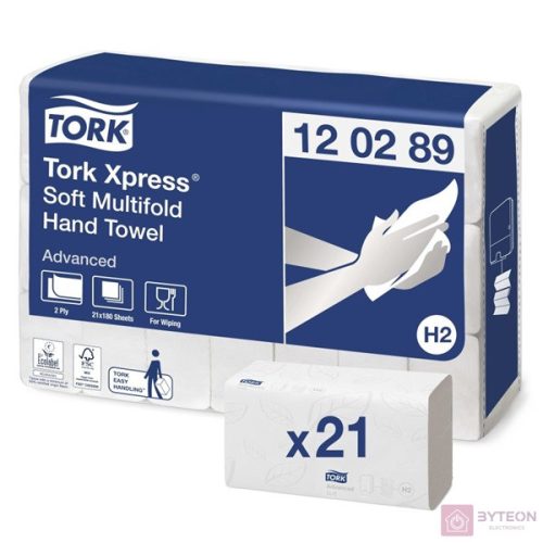 Tork Xpress 21 db-os H2 advan.fehér soft multifold kéztörlő