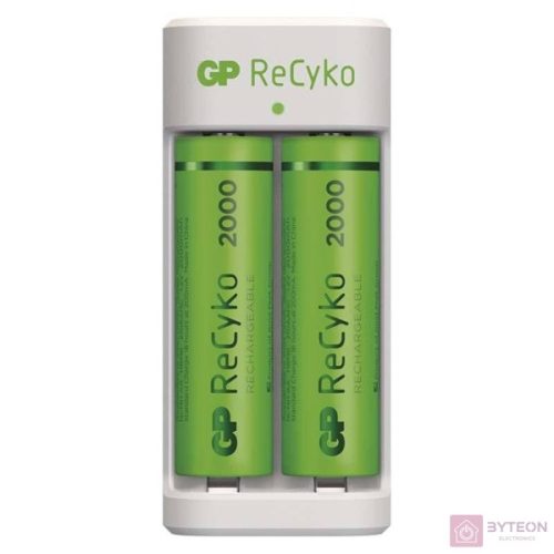 GP Eco E211 Akkutöltő + 2×AA GP ReCyko 2000