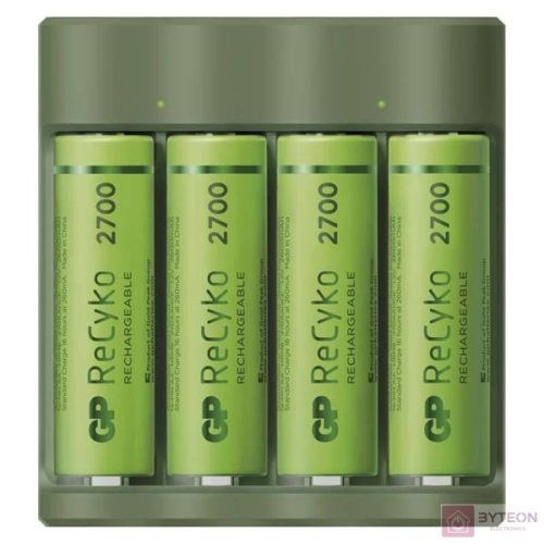GP USB Everyday B421 Akkutöltő + 4×AA GP ReCyko 2700