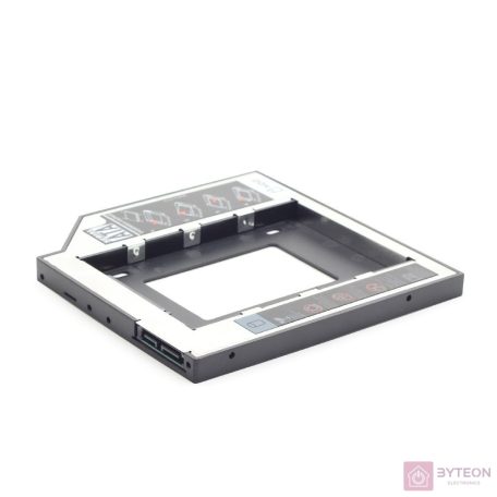 Gembird SSD/HDD beépítő keret SATA -> SATA (Notebook ODD helyére, 9.5mm)