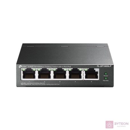 TP-Link TL-SF1005LP 5x10/100Mbps LAN port 4xPoE nem menedzelhető asztali switch