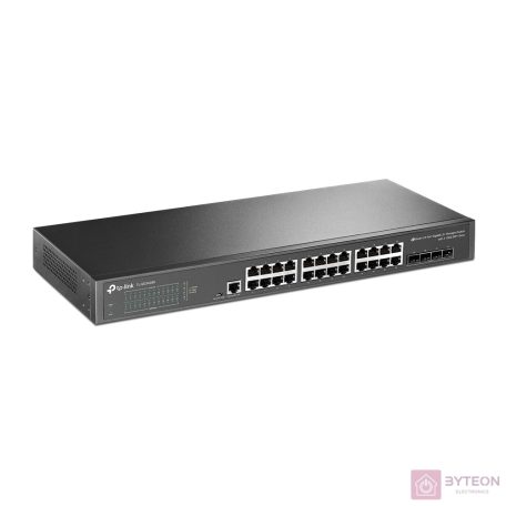 TP-Link TL-SG3428X JetStream 24xGbE LAN 4x10GbE SFP+ port L2+ menedzselhető switch