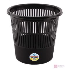 Rácsos fekete 16l-es 315x305mm műanyag papírkosár