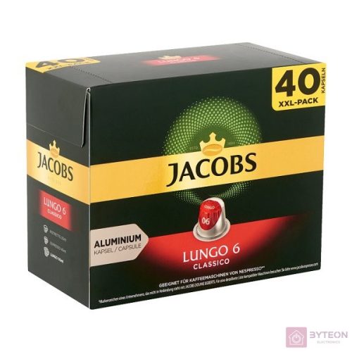 Douwe Egberts Jacobs Lungo 6 Classico Nespresso kompatibilis 40 db kávékapszula