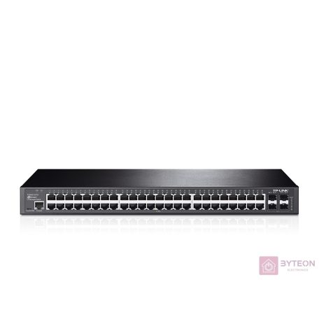 TP-Link TL-SG3452 JetStream 48xGbE LAN 4xGbE SFP port L2+ menedzselhető switch