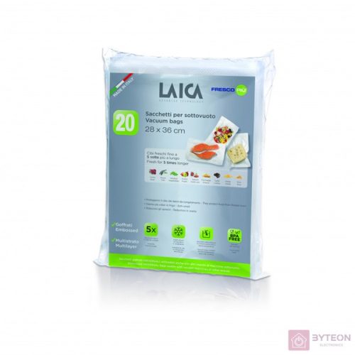 Laica VT36040 28x36cm 20 db-os légcsatornás vákuumcsomagoló tasak szett