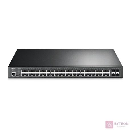 TP-Link TL-SG3452P JetStream 48xGbE PoE LAN 4xGbE SFP port L2+ menedzselhető PoE+ switch