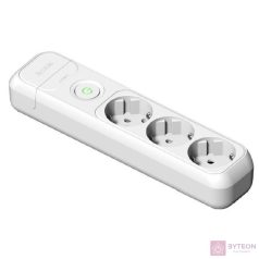   FAMATEL 2523 kapcsolóval fehér 16A-250V hármas földelt szerelhető elosztó