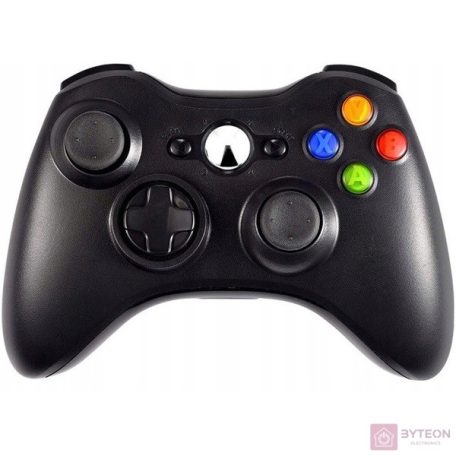 PRC vezeték nélküli Xbox 360/PC USB adapterrel fekete kontroller
