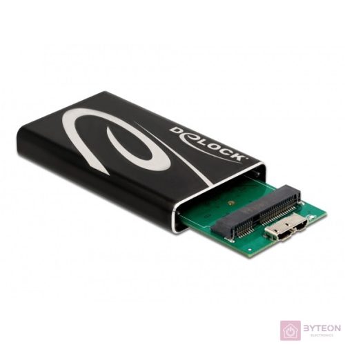 Delock 42006 SuperSpeed USB3.2 Micro-B - mSATA SSD külső ház