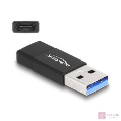 Delock 60001 USB-A 3.2 Gen2 apa - USB-C anya fekete adapter