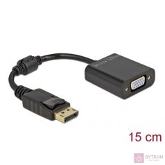   Delock 61006 DisplayPort 1.2 apa - VGA anya passzív fekete adapter