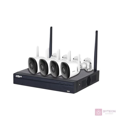 IMOU 4db wifi 2MP csőkamerával/1 db 4 csatornás Wifis hálózati rögzítő/1TB HDD vezeték nélküli megfigyelő szett