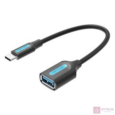   USB-C 3.1 Male to USB Female OTG Cable Vention CCVBB 0.15m, 2A, Black