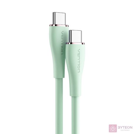 Cable USB-C 2.0 to USB-C Vention TAWGG 1,5m PD 100W  Light Green Silicone