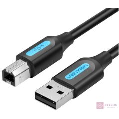   USB 2.0 A to USB-B cable with ferrite core Vention COQBL 2A 10m Black PVC