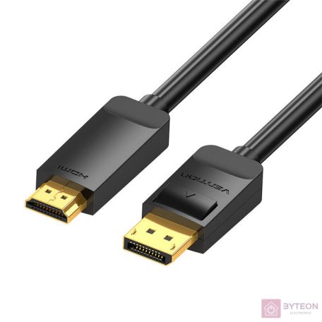 DisplayPort 1.2 to HDMI 1.4 Cable Vention HAGBI 3m, 4K 30Hz (Black)