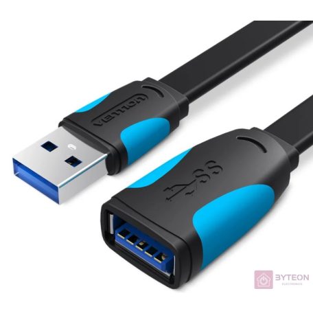 Flat USB 3.0 extender Vention VAS-A13-B300 3m Black