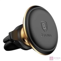   Baseus Magnetic Air Vent Car Mount Holder with cable clip Gold