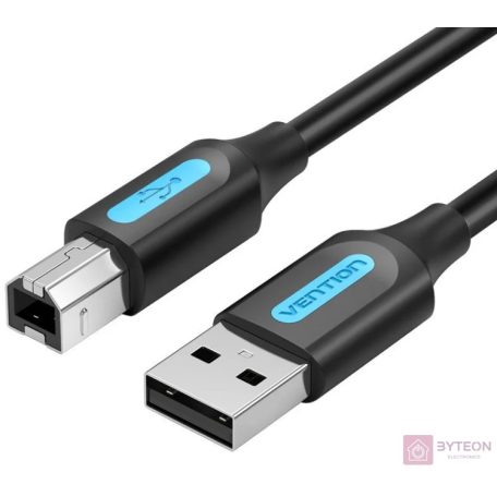 USB 2.0 A to B cable Vention COQBJ 2A 5m Black PVC